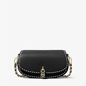 Michael Kors Medium Mila Small Hand-Stitched Leather Shoulder Bag